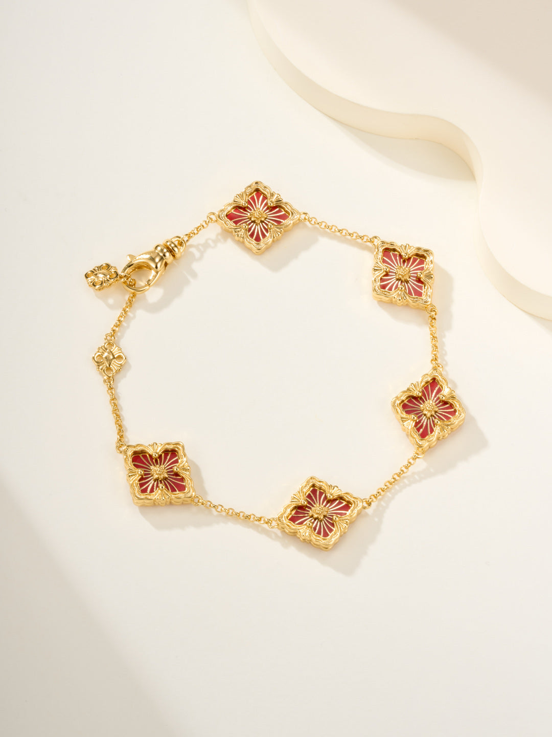 [Shinejoy]B.C.L ENAMELED Five-Flower Bracelet£¨Various Colors)