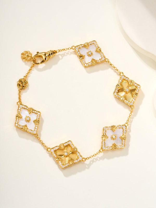 [Shinejoy]B.C.L ENAMELED Five-Flower Bracelet£¨Various Colors) BIG SIZE