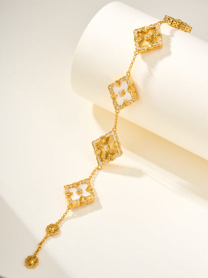 [Shinejoy]B.C.L ENAMELED Five-Flower Bracelet£¨Various Colors) BIG SIZE