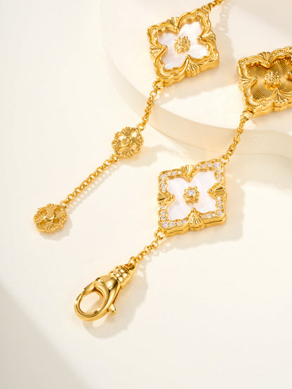 [Shinejoy]B.C.L ENAMELED Five-Flower Bracelet£¨Various Colors) BIG SIZE