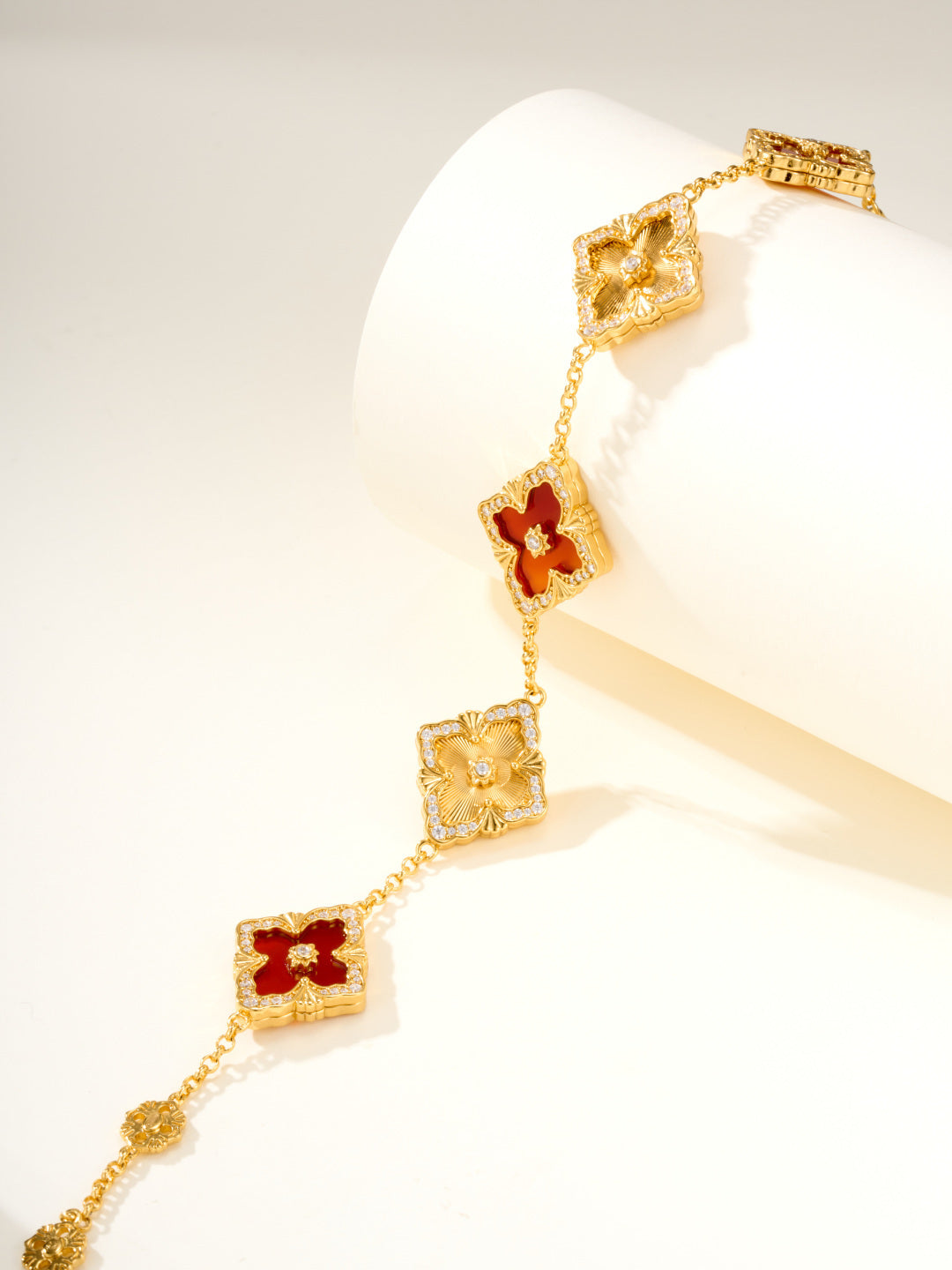 [Shinejoy]B.C.L ENAMELED Five-Flower Bracelet£¨Various Colors) BIG SIZE