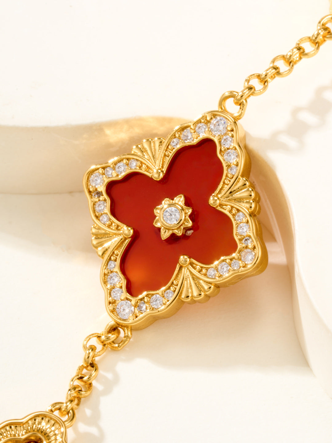 [Shinejoy]B.C.L ENAMELED Five-Flower Bracelet£¨Various Colors) BIG SIZE