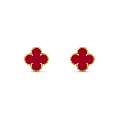 [Shinejoy]CLOVER MEDIUM 1 MOTIFS CARNELIAN  EARRINGS