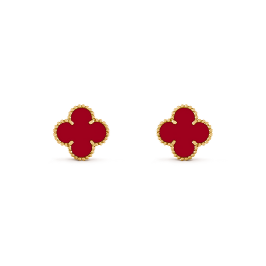 [Shinejoy]CLOVER MEDIUM 1 MOTIFS CARNELIAN  EARRINGS