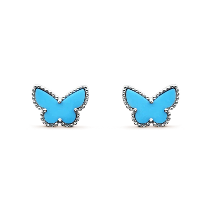 [Shinejoy]BUTTERFLY TURQUOISE EARRINGS SILVER