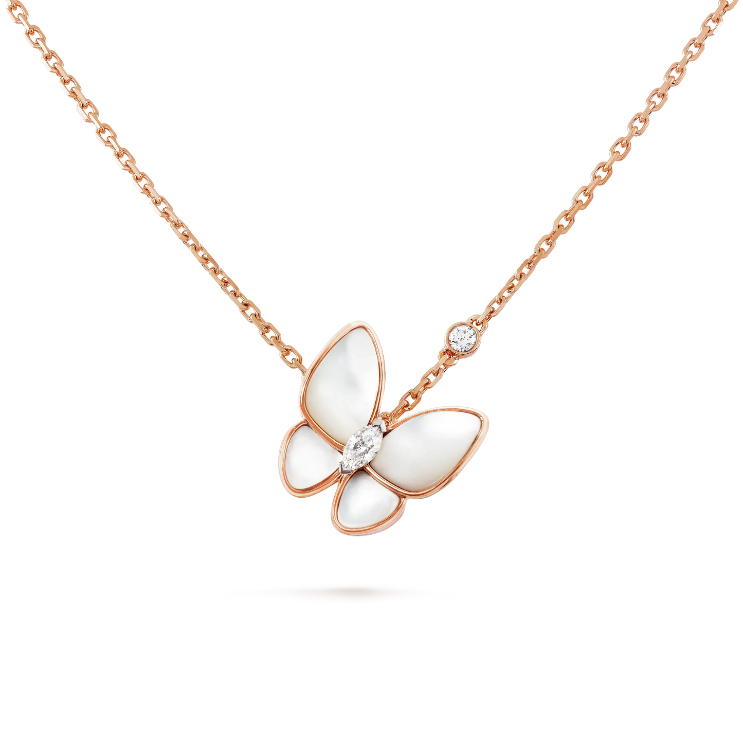 [Shinejoy]BUTTERFLY MOP DIAMOND NECKLACE