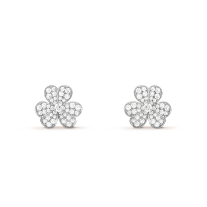 [Shinejoy]CLOVER COMOS DIAMOND EARRINGS SILVER