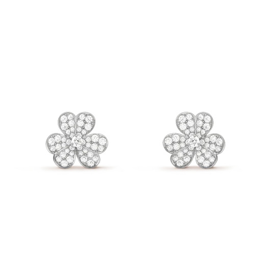 [Shinejoy]CLOVER COMOS DIAMOND EARRINGS SILVER