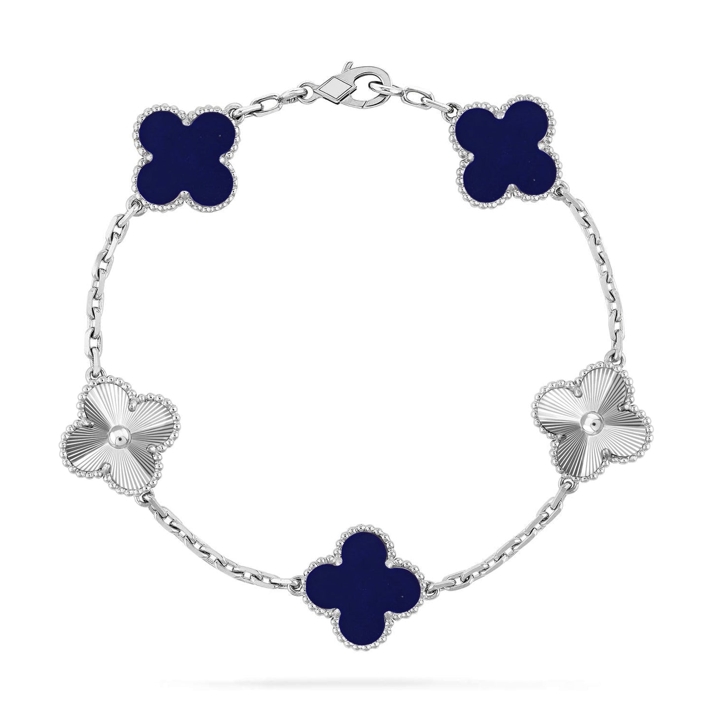 [Shinejoy]CLOVER 5 MOTIF LAPIS LAZULI BRACELET COLLECTION