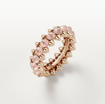 [Shinejoy]CLASH ELEGANT ROSE GOLD RING FEATURING NATURAL AGATE