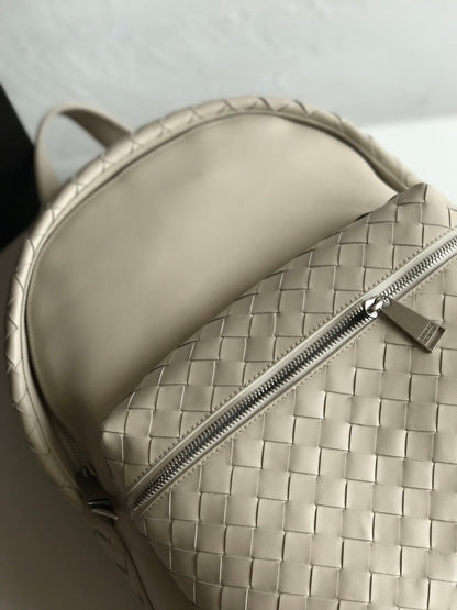 SAC À DOS SMALL INTRECCIATO 41 EN CUIR DE VEAU BEIGE