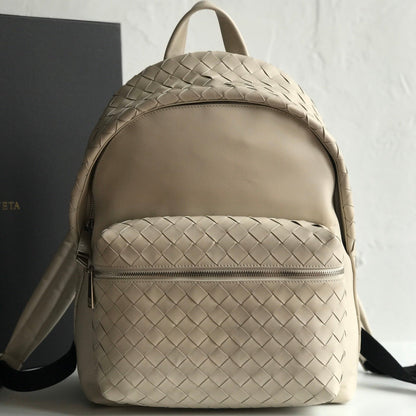 SAC À DOS SMALL INTRECCIATO 41 EN CUIR DE VEAU BEIGE