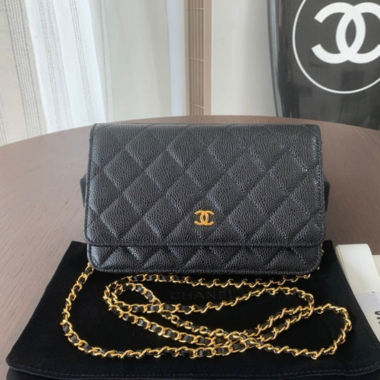 WOC 19CM NOIR CAVIAR MÉTAL DORÉ