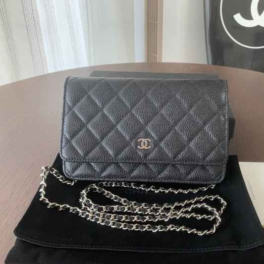 WOC 19CM NOIR CAVIAR MÉTAL ARGENTÉ
