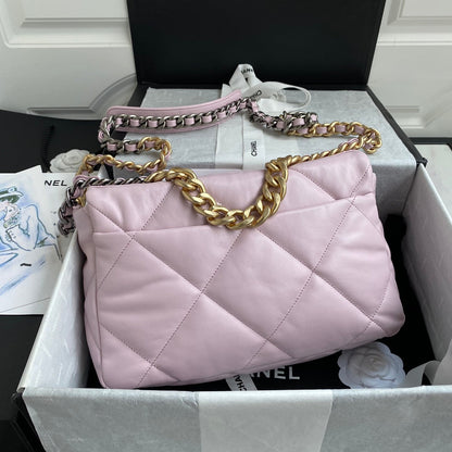 SAC CC 26 PETIT MODÈLE EN CUIR DE VEAU ROSE PÂLE