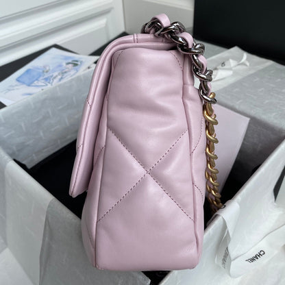 SAC CC 26 PETIT MODÈLE EN CUIR DE VEAU ROSE PÂLE