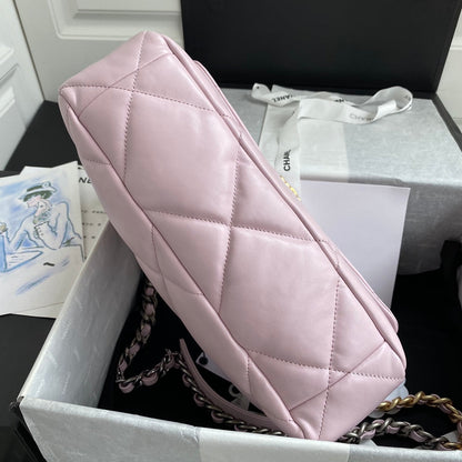 SAC CC 26 PETIT MODÈLE EN CUIR DE VEAU ROSE PÂLE