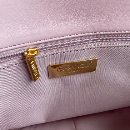 SAC CC 26 PETIT MODÈLE EN CUIR DE VEAU ROSE PÂLE