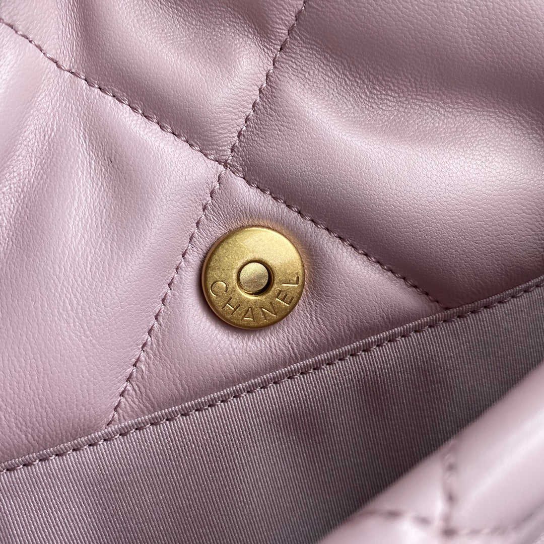 SAC CC 26 PETIT MODÈLE EN CUIR DE VEAU ROSE PÂLE