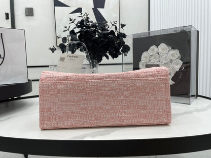 Grand sac cabas CC Deauville 38 en toile rose clair
