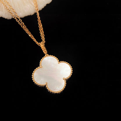 [Shinejoy]CLOVER 25MM MOP LARGE PENDANT NECKLACE