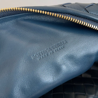 MINI JODIE 23 EN CUIR D'AGNEAU BLEU ACIER