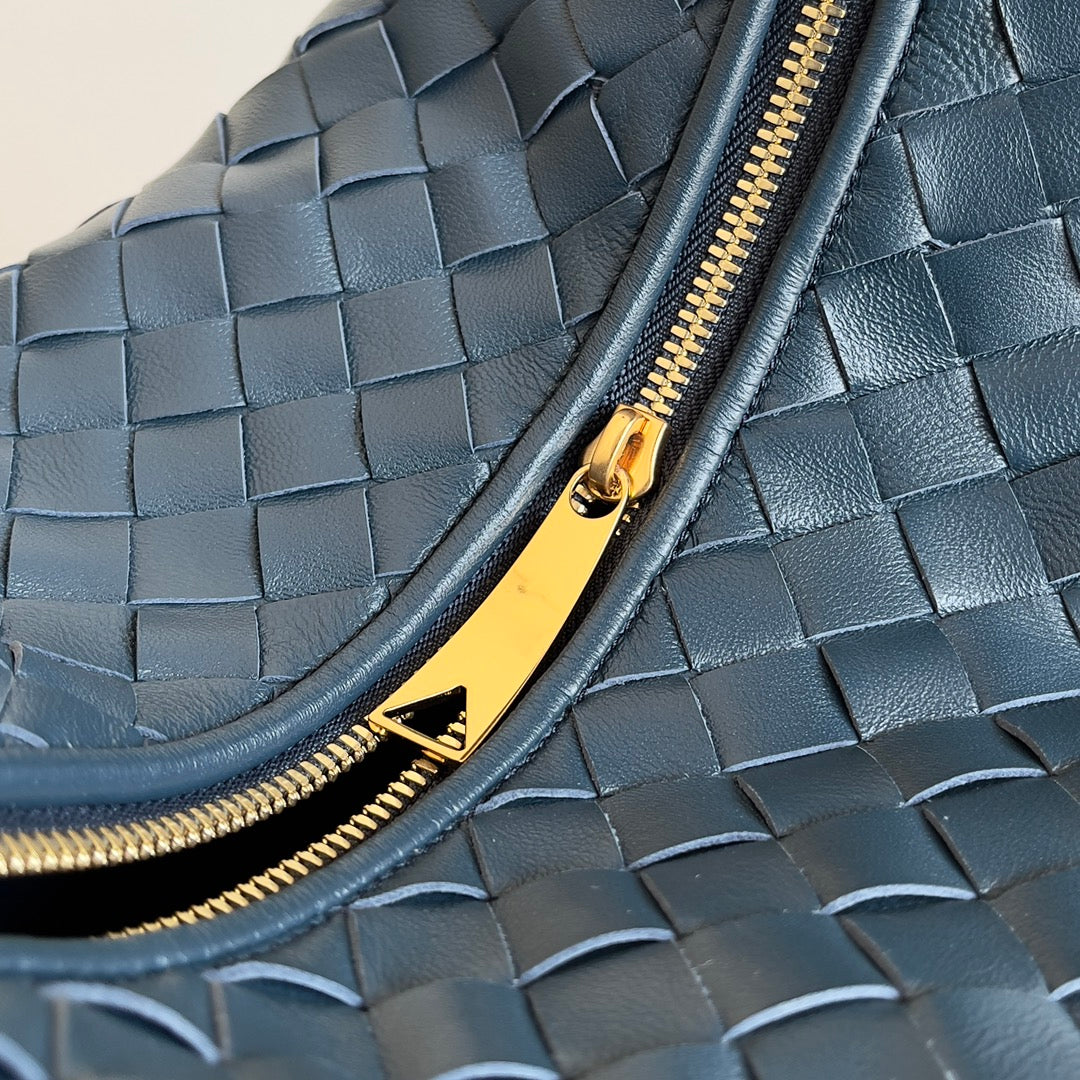 MINI JODIE 23 EN CUIR D'AGNEAU BLEU ACIER