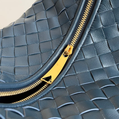 MINI JODIE 23 EN CUIR D'AGNEAU BLEU ACIER