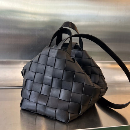 SAC CASSETTE MEDIUM 28 EN AGNEAU NOIR