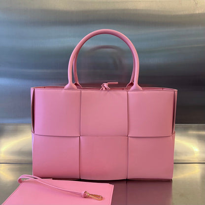 SAC CABAS ARCO 36 EN CUIR DE VEAU ROSE ÉCLATANT