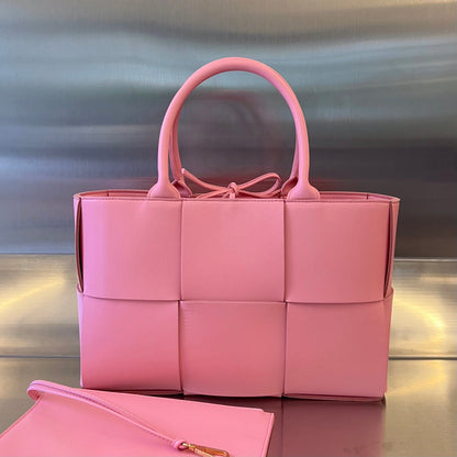 PETIT CABAS ARCO 30 EN AGNEAU ROSE WEWAK