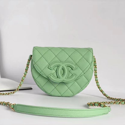 CC Mini Messenger 19cm Caviar Vert Clair