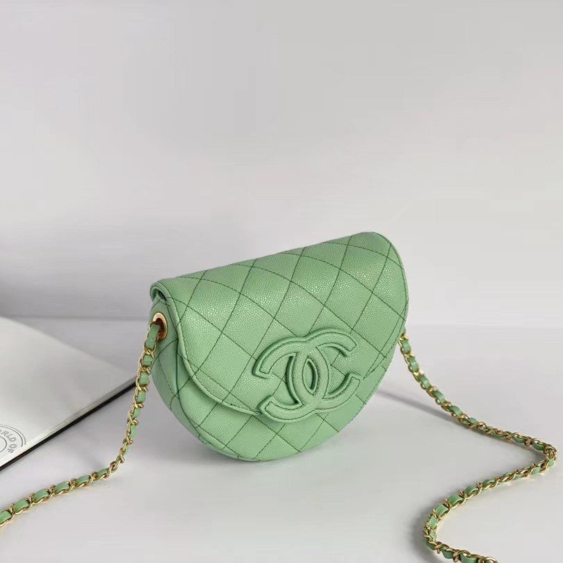 CC Mini Messenger 19cm Caviar Vert Clair