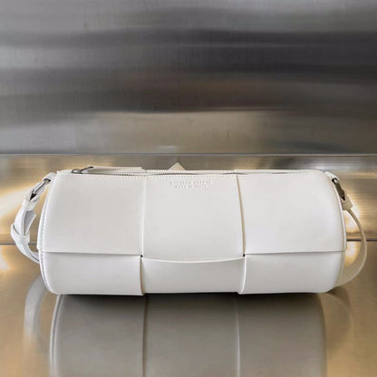 CASSETTE CYLINDRE 30 EN CUIR DE VEAU BLANC
