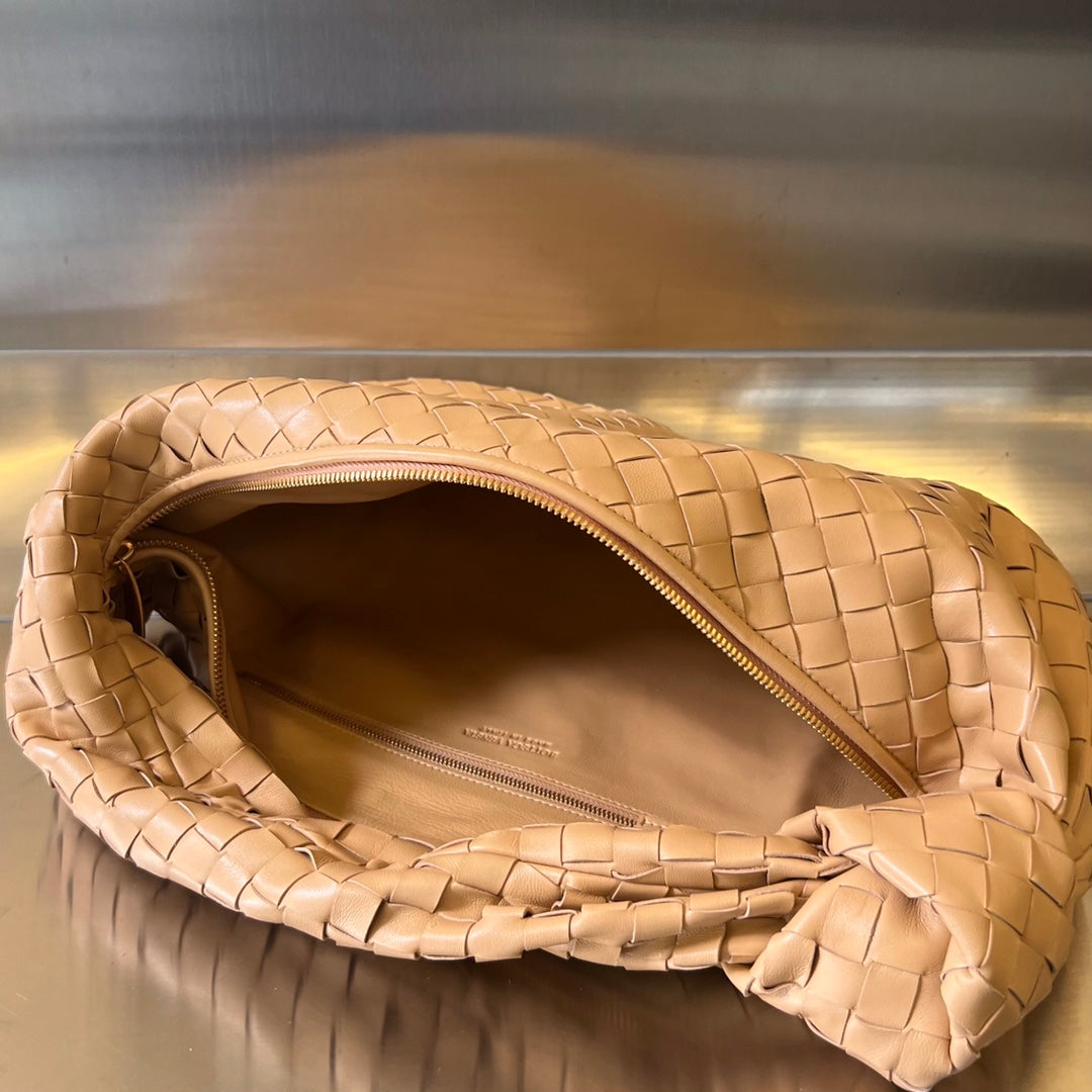 SAC SMALL JODIE 48 EN CUIR DE VEAU BRUN DORÉ