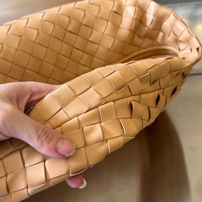 SAC SMALL JODIE 48 EN CUIR DE VEAU BRUN DORÉ
