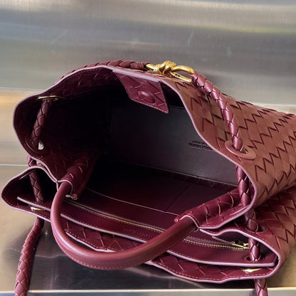 SAC ANDIAMO MOYEN 32 EN CUIR D'AGNEAU BOURGOGNE