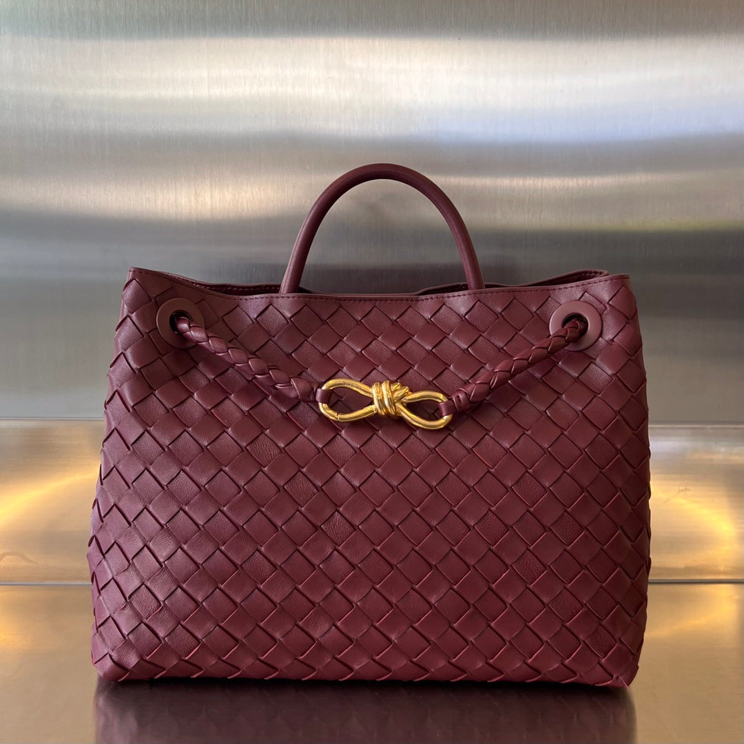 SAC ANDIAMO MOYEN 32 EN CUIR D'AGNEAU BOURGOGNE