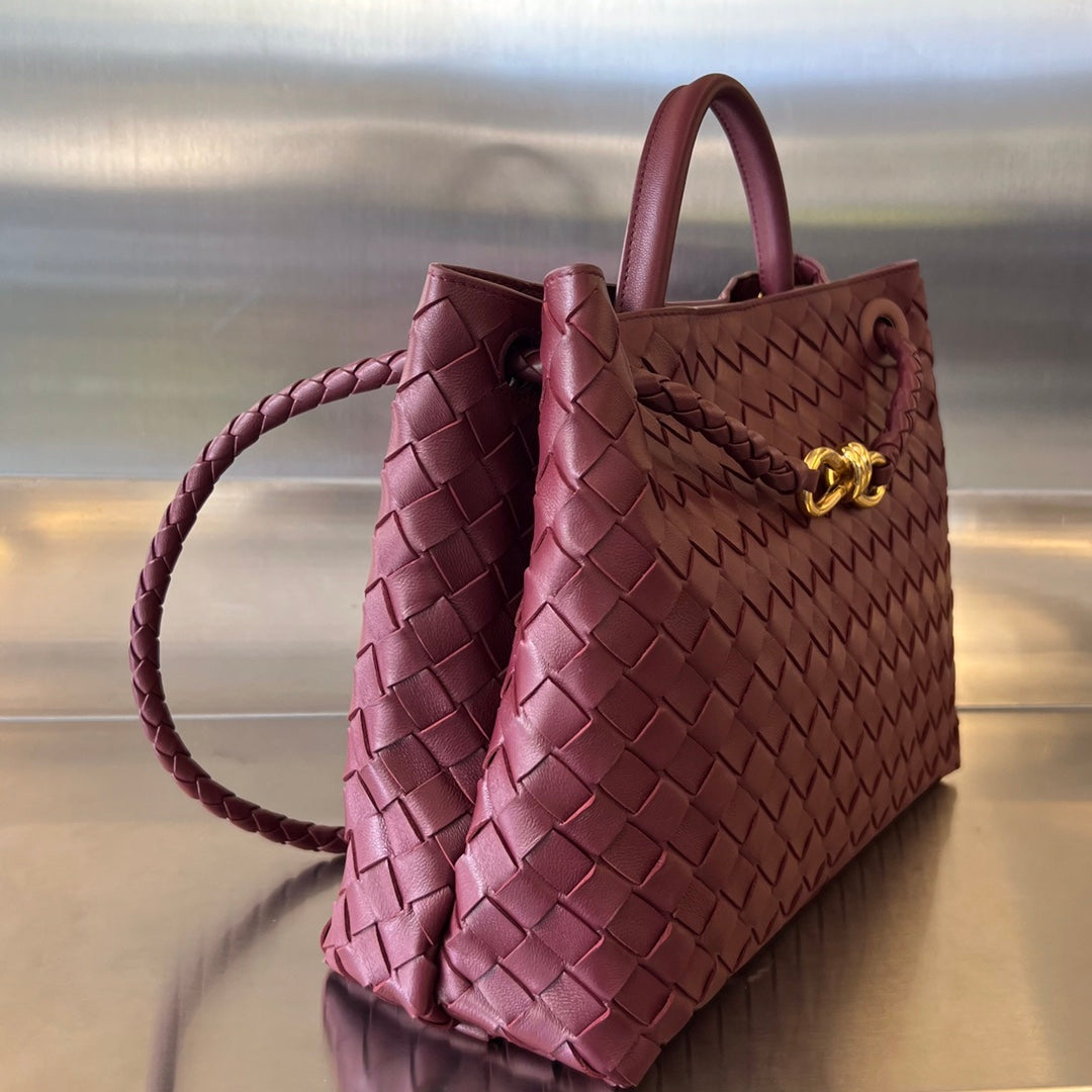 SAC ANDIAMO MOYEN 32 EN CUIR D'AGNEAU BOURGOGNE