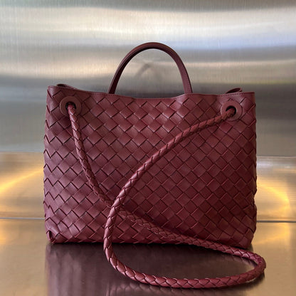 SAC ANDIAMO MOYEN 32 EN CUIR D'AGNEAU BOURGOGNE