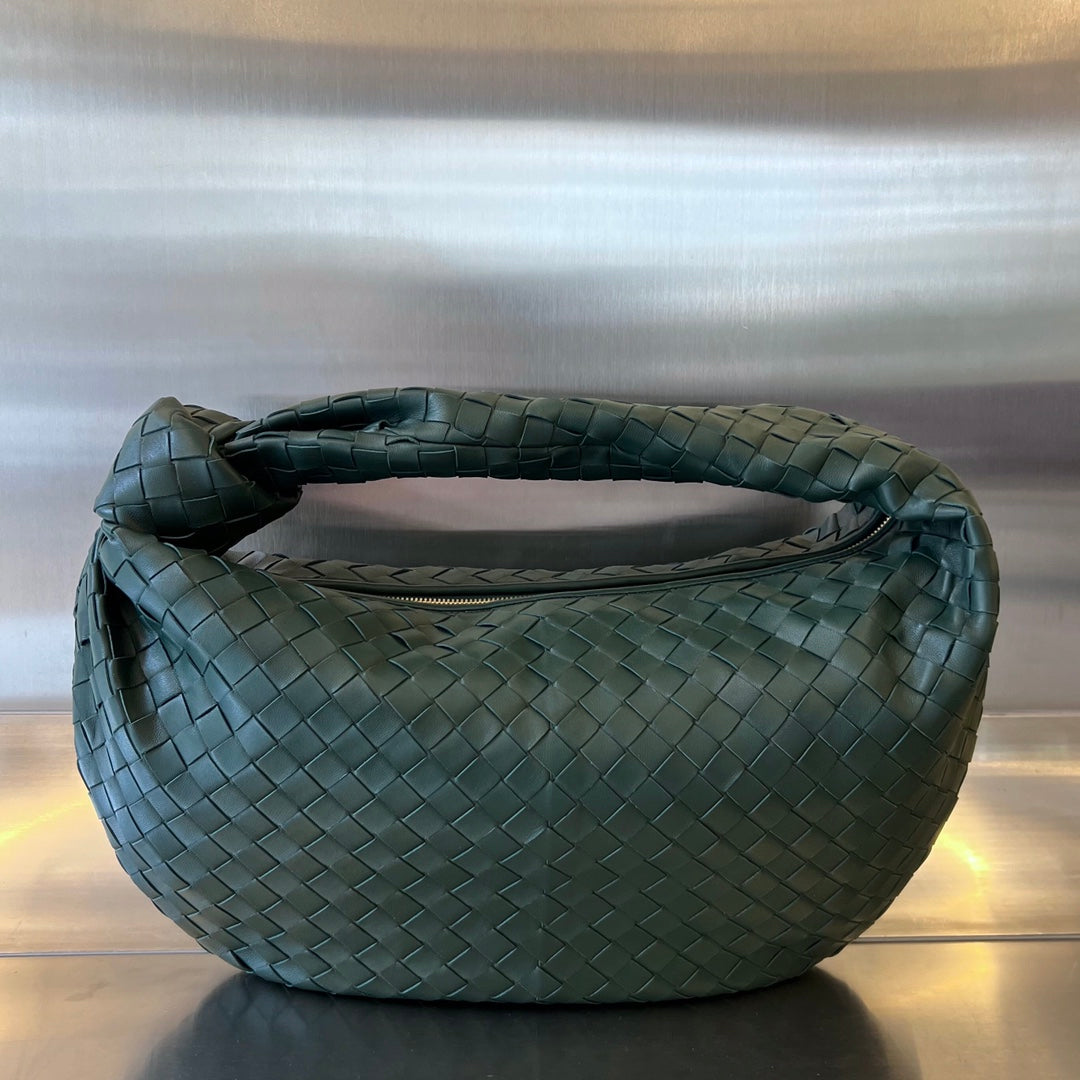 PETIT JODIE 48 CUIR DE VEAU VERT FONCÉ