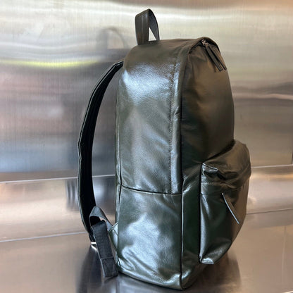 SAC À DOS EN PEAU D'AGNEAU VERT FONCÉ MOYEN ARCHETYPE 46