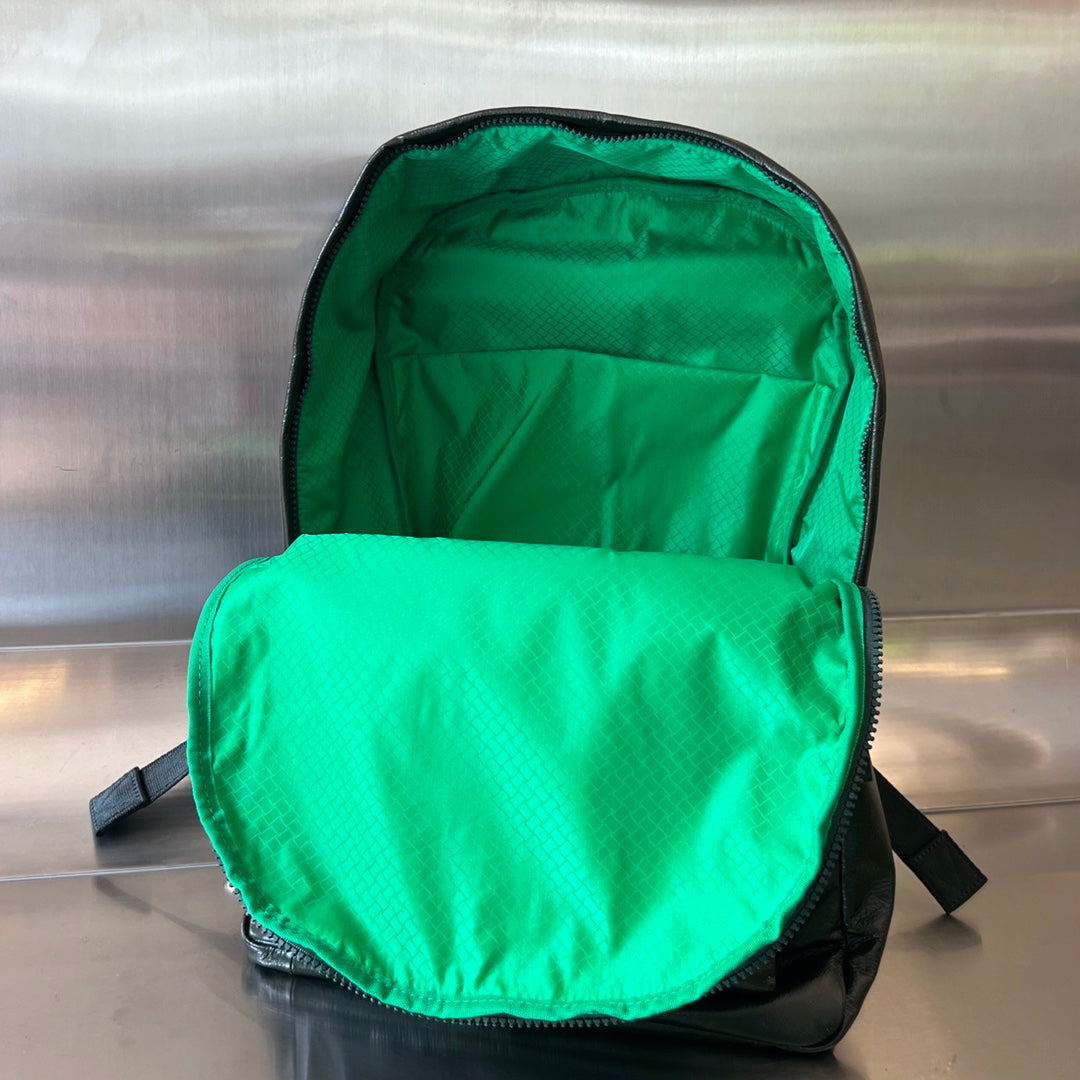 SAC À DOS EN PEAU D'AGNEAU VERT FONCÉ MOYEN ARCHETYPE 46