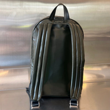 SAC À DOS EN PEAU D'AGNEAU VERT FONCÉ MOYEN ARCHETYPE 46