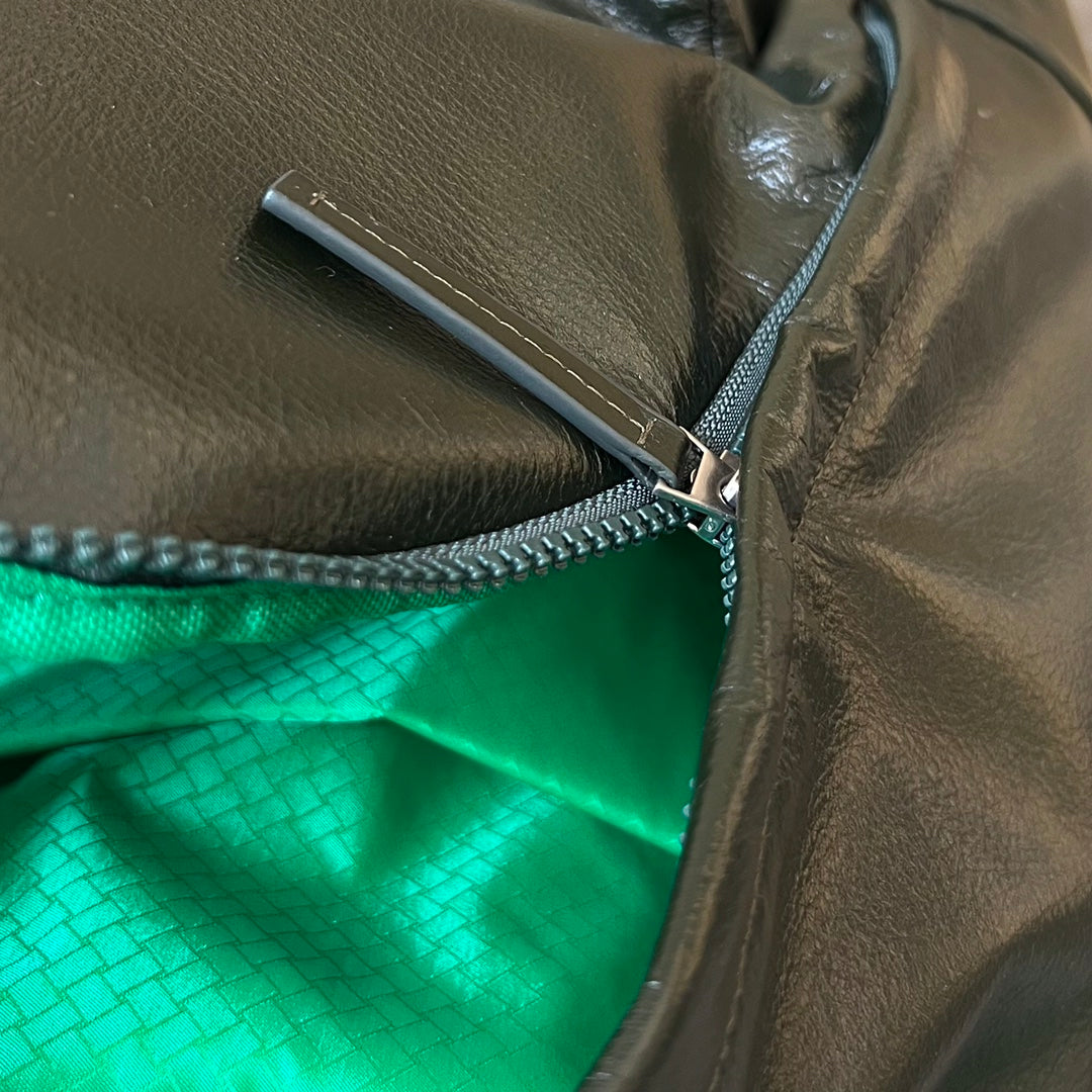 SAC À DOS EN PEAU D'AGNEAU VERT FONCÉ MOYEN ARCHETYPE 46