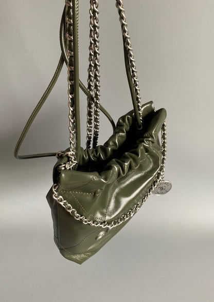 CC HOBO MINI 20CM CUIR D'AGNEAU OLIVE