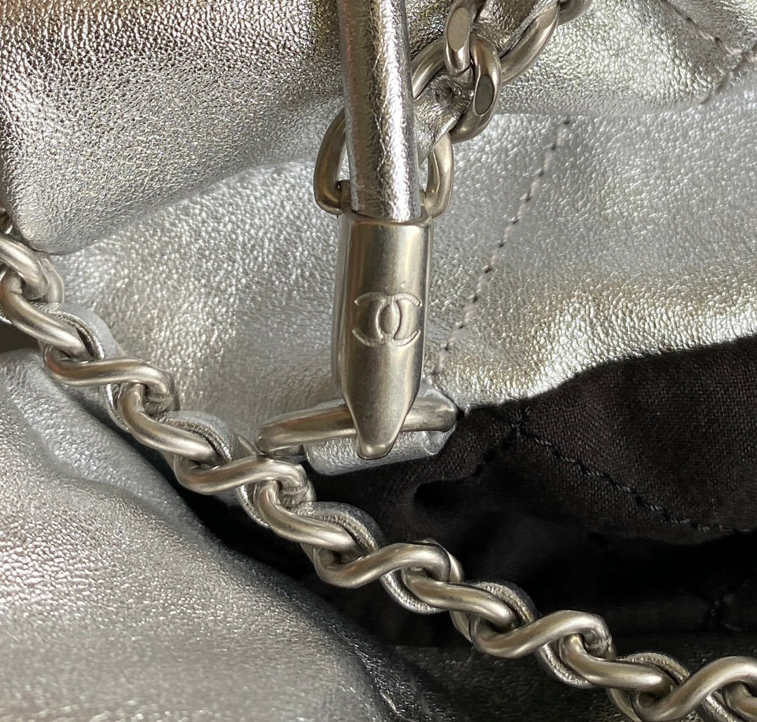 CC HOBO MINI 20CM AGNEAU ARGENTÉ