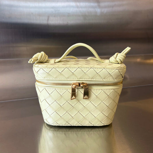 MINI VANITY CASE 18 EN AGNEAU CRÈME BEIGE