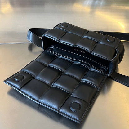 MINI CASSETTE 18 EN AGNEAU PLONGE NOIR