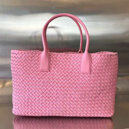 GRAND CABAS 51 EN AGNEAU ROSE FLAMINGO